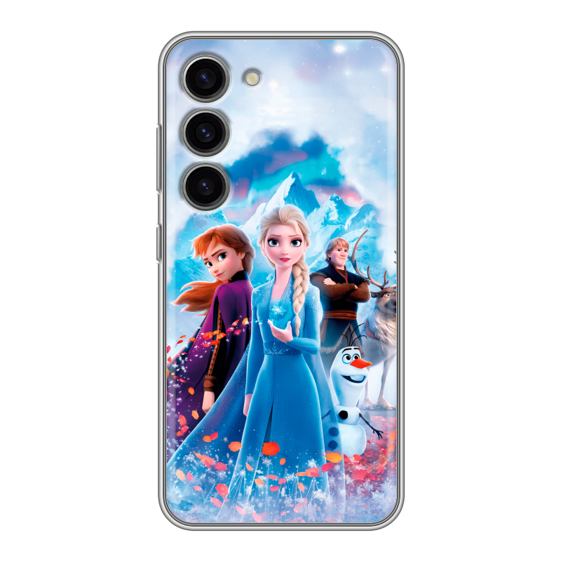 Силиконовый чехол на Samsung Galaxy S23 с принтом Холодное сердце Frozen Силиконовый чехол на Samsung Galaxy S23 с принтом Холодное сердце Frozen