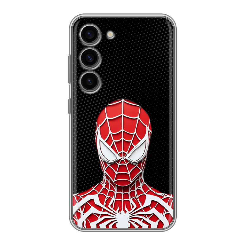 Силиконовый противоударный чехол на Samsung Galaxy S23 с принтом человек паук spiderman Силиконовый противоударный чехол на Samsung Galaxy S23 с принтом человек паук spiderman