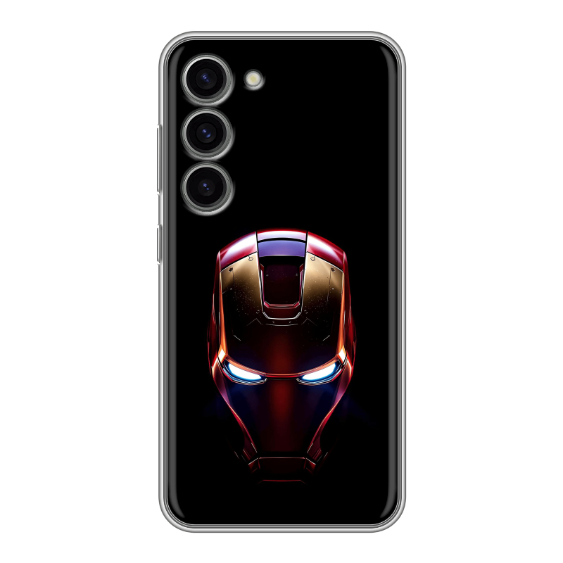 Силиконовый противоударный чехол на Samsung Galaxy S23 с принтом IronMan Железный человек Силиконовый противоударный чехол на Samsung Galaxy S23 с принтом IronMan Железный человек