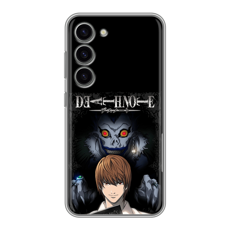 Силиконовый противоударный чехол на Samsung Galaxy S23 с принтом Death note Тетрадь смерти Силиконовый противоударный чехол на Samsung Galaxy S23 с принтом Death note Тетрадь смерти