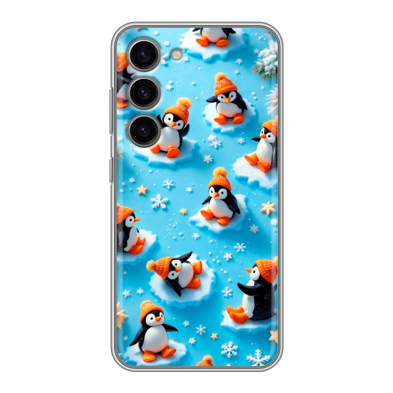 Силиконовый противоударный чехол на Samsung Galaxy S23 с принтом Новый год Силиконовый противоударный чехол на Samsung Galaxy S23 с принтом Новый год