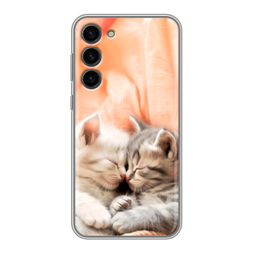 Силиконовый чехол на Samsung Galaxy S23 Plus с принтом Котята