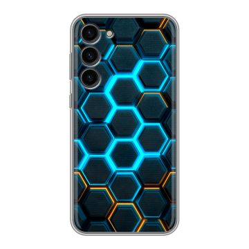 Силиконовый чехол на Samsung Galaxy S23 Plus с принтом Неоновые соты Силиконовый чехол на Samsung Galaxy S23 Plus с принтом Неоновые соты