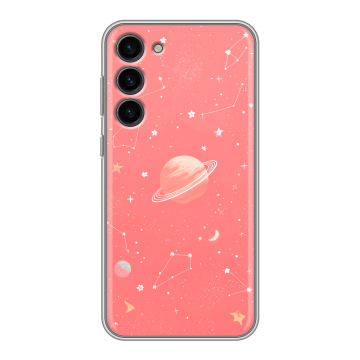Силиконовый чехол на Samsung Galaxy S23 Plus с принтом Розовый космос Силиконовый чехол на Samsung Galaxy S23 Plus с принтом Розовый космос