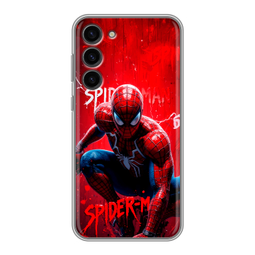 Силиконовый чехол на Samsung Galaxy S23 Plus с принтом Spiderman Человек паук Силиконовый чехол на Samsung Galaxy S23 Plus с принтом Spiderman Человек паук