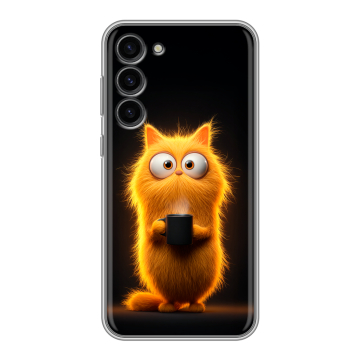 Силиконовый чехол на Samsung Galaxy S23 Plus с принтом Смешной кот Силиконовый чехол на Samsung Galaxy S23 Plus с принтом Смешной кот
