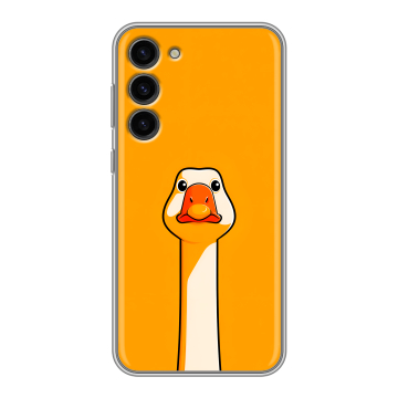 Силиконовый чехол на Samsung Galaxy S23 Plus с принтом Смешная утка Силиконовый чехол на Samsung Galaxy S23 Plus с принтом Смешная утка