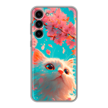 Силиконовый чехол на Samsung Galaxy S23 Plus с принтом Красивый кот Силиконовый чехол на Samsung Galaxy S23 Plus с принтом Красивый кот