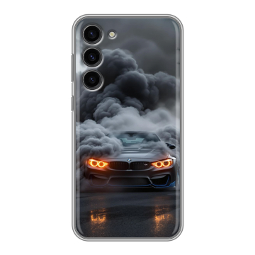 Силиконовый чехол на Samsung Galaxy S23 Plus с принтом BMW БМВ