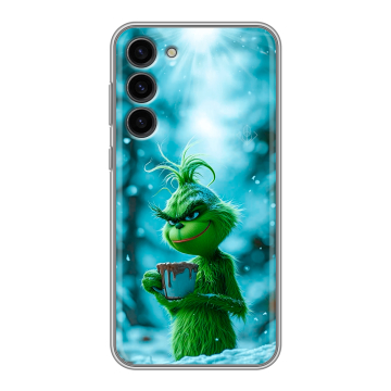 Силиконовый чехол на Samsung Galaxy S23 Plus с принтом Новый год гринч Силиконовый чехол на Samsung Galaxy S23 Plus с принтом Новый год гринч