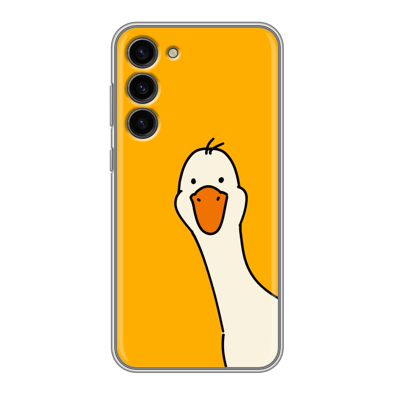Силиконовый чехол на Samsung Galaxy S23 Plus с принтом Утка Силиконовый чехол на Samsung Galaxy S23 Plus с принтом Утка