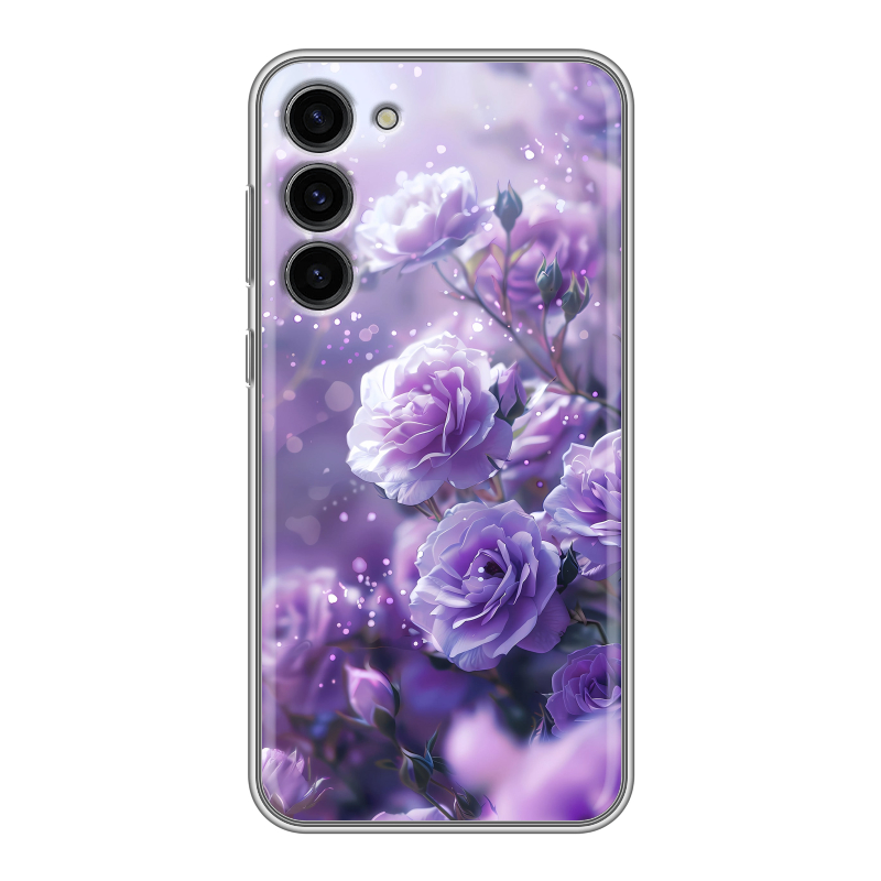 Силиконовый чехол на Samsung Galaxy S23 Plus с принтом Розы цветы Силиконовый чехол на Samsung Galaxy S23 Plus с принтом Розы цветы