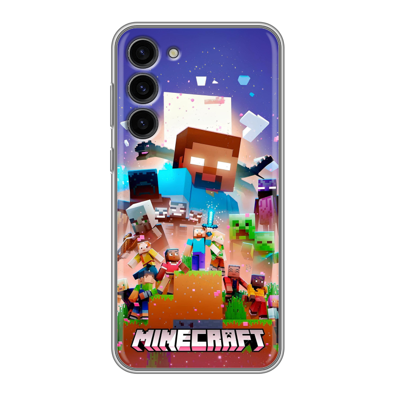Силиконовый чехол на Samsung Galaxy S23 Plus с принтом Майнкрафт Minecraft Силиконовый чехол на Samsung Galaxy S23 Plus с принтом Майнкрафт Minecraft