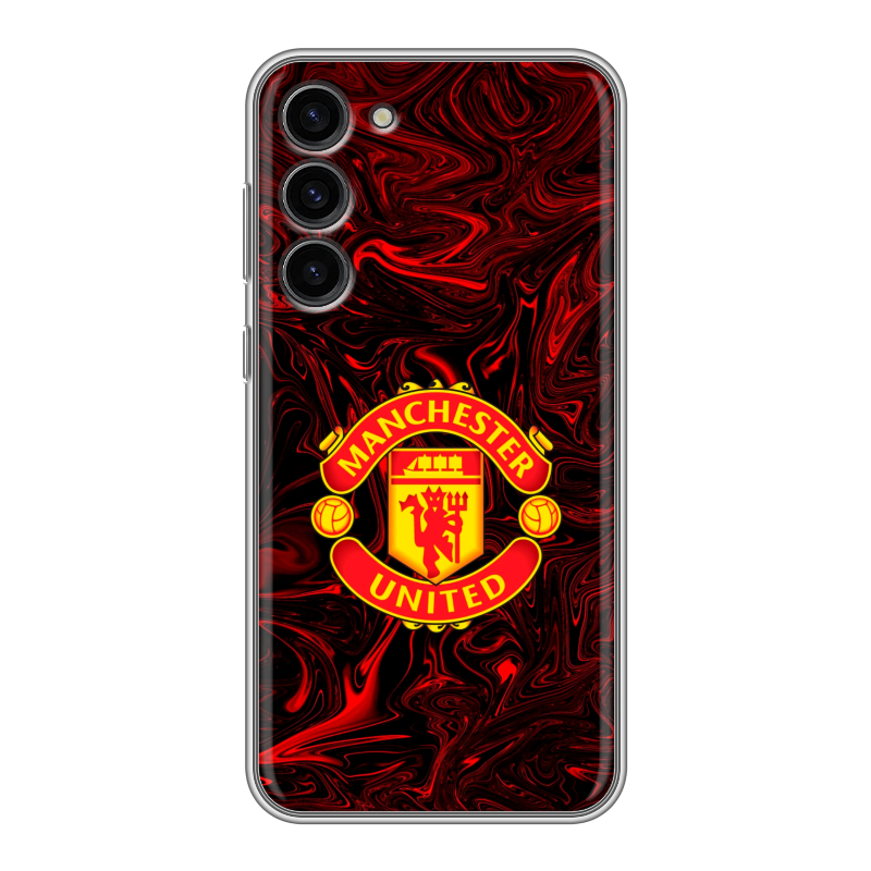 Силиконовый чехол на Samsung Galaxy S23 Plus с принтом Manchester United Силиконовый чехол на Samsung Galaxy S23 Plus с принтом Manchester United