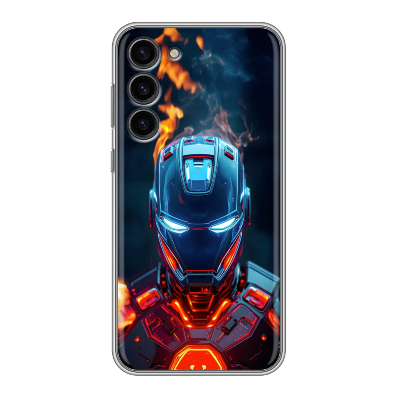 Силиконовый противоударный чехол на Samsung Galaxy S23 Plus с принтом IronMan Железный человек Силиконовый противоударный чехол на Samsung Galaxy S23 Plus с принтом IronMan Железный человек