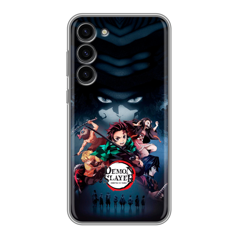Силиконовый чехол на Samsung Galaxy S23 Plus с принтом Demon Slayer Клинок рассекающий демонов Силиконовый чехол на Samsung Galaxy S23 Plus с принтом Demon Slayer Клинок рассекающий демонов