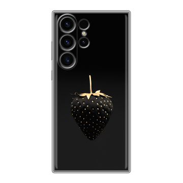 Силиконовый чехол на Samsung Galaxy S23 Ultra с принтом Черная клубника Силиконовый чехол на Samsung Galaxy S23 Ultra с принтом Черная клубника