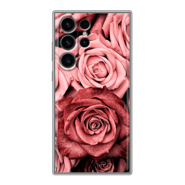 Силиконовый чехол на Samsung Galaxy S23 Ultra с принтом Цветы розы Силиконовый чехол на Samsung Galaxy S23 Ultra с принтом Цветы розы