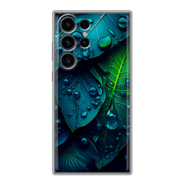 Силиконовый чехол на Samsung Galaxy S23 Ultra с принтом Листья Силиконовый чехол на Samsung Galaxy S23 Ultra с принтом Листья