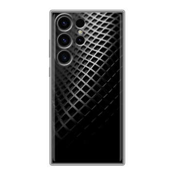 Силиконовый чехол на Samsung Galaxy S23 Ultra с принтом Текстура металла