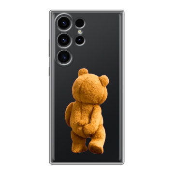 Силиконовый чехол на Samsung Galaxy S23 Ultra с принтом Медведь