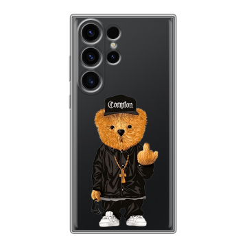 Силиконовый чехол на Samsung Galaxy S23 Ultra с принтом Плюшевый медведь