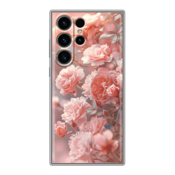 Силиконовый чехол на Samsung Galaxy S23 Ultra с принтом Розовые розы Силиконовый чехол на Samsung Galaxy S23 Ultra с принтом Розовые розы