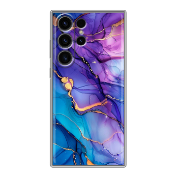 Силиконовый чехол на Samsung Galaxy S23 Ultra с принтом синий мрамор Силиконовый чехол на Samsung Galaxy S23 Ultra с принтом синий мрамор