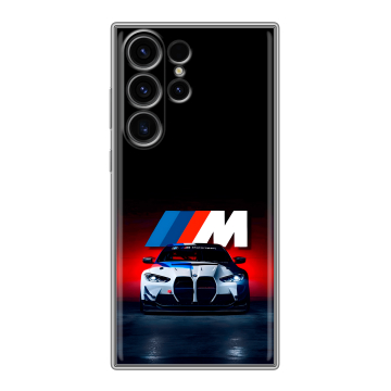 Силиконовый чехол на Samsung Galaxy S23 Ultra с принтом БМВ BMW