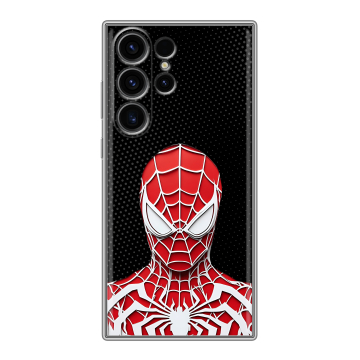 Силиконовый чехол на Samsung Galaxy S23 Ultra с принтом человек паук spiderman Силиконовый чехол на Samsung Galaxy S23 Ultra с принтом человек паук spiderman