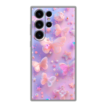 Силиконовый чехол на Samsung Galaxy S23 Ultra с принтом Бабочки Силиконовый чехол на Samsung Galaxy S23 Ultra с принтом Бабочки
