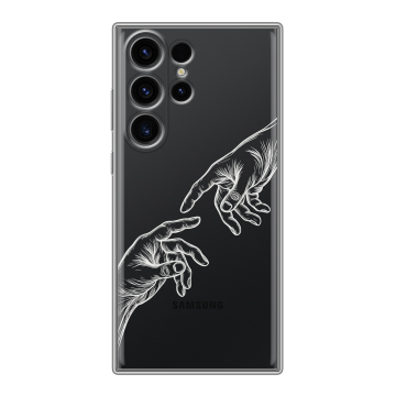 Силиконовый чехол на Samsung Galaxy S23 Ultra с принтом Сотворение мира