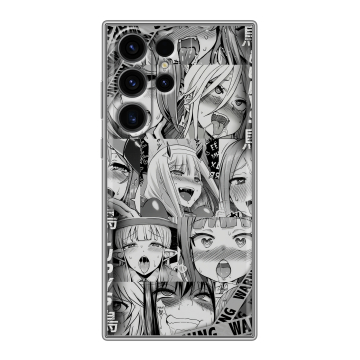 Силиконовый чехол на Samsung Galaxy S23 Ultra с принтом Ahegao Ахегао Аниме