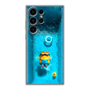 Силиконовый чехол на Samsung Galaxy S23 Ultra с принтом Миньоны