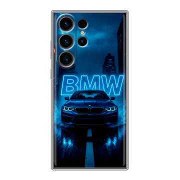Силиконовый чехол на Samsung Galaxy S23 Ultra с принтом BMW БМВ Силиконовый чехол на Samsung Galaxy S23 Ultra с принтом BMW БМВ
