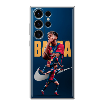 Силиконовый чехол на Samsung Galaxy S23 Ultra с принтом Барселона Barca Yamal Силиконовый чехол на Samsung Galaxy S23 Ultra с принтом Барселона Barca Yamal
