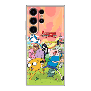 Силиконовый чехол на Samsung Galaxy S23 Ultra с принтом Adventure time Время приключений
