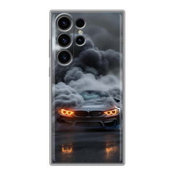 Силиконовый чехол на Samsung Galaxy S23 Ultra с принтом BMW БМВ