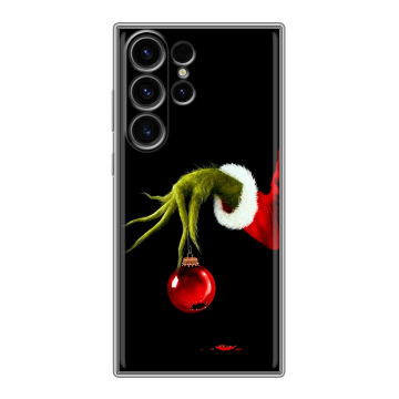 Силиконовый чехол на Samsung Galaxy S23 Ultra с принтом Новый год Гринч