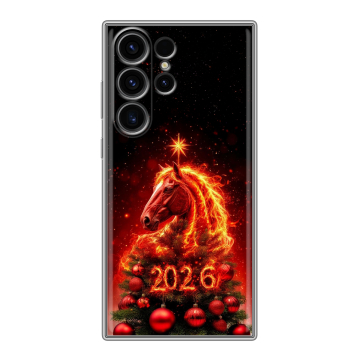 Силиконовый чехол на Samsung Galaxy S23 Ultra с принтом Новый год
