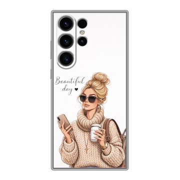 Силиконовый чехол на Samsung Galaxy S23 Ultra с принтом женский Силиконовый чехол на Samsung Galaxy S23 Ultra с принтом женский