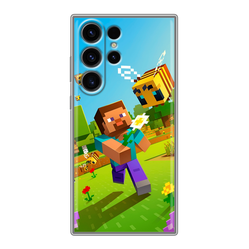Силиконовый чехол на Samsung Galaxy S23 Ultra с принтом Майнкрафт Minecraft Силиконовый чехол на Samsung Galaxy S23 Ultra с принтом Майнкрафт Minecraft