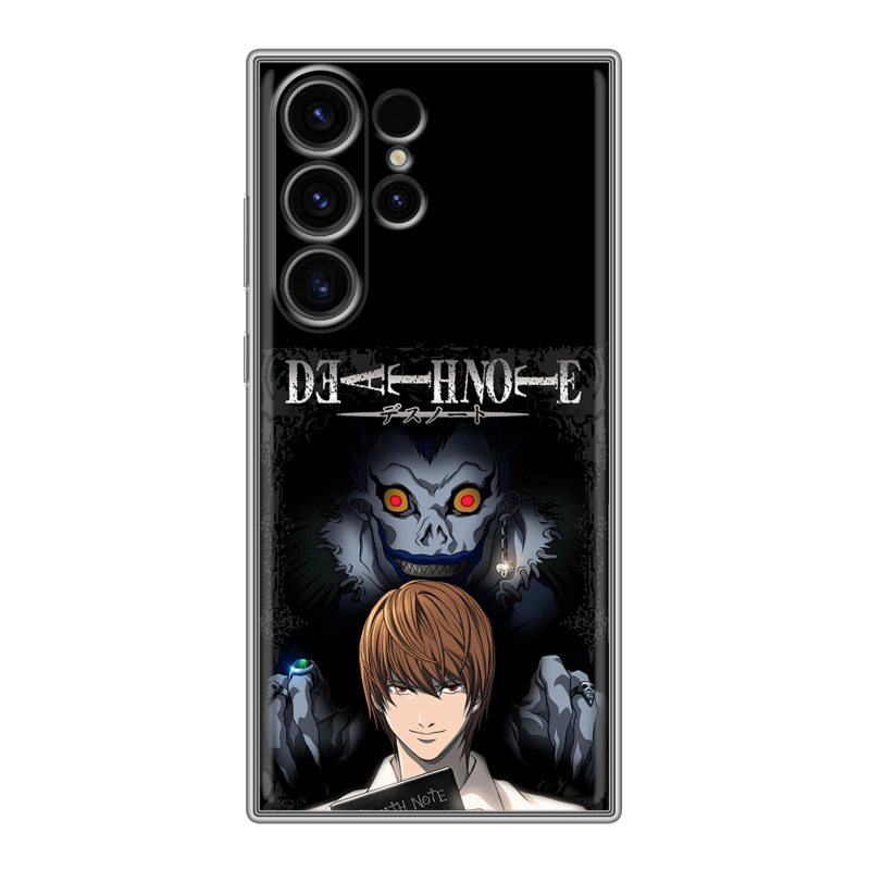 Силиконовый чехол на Samsung Galaxy S23 Ultra с принтом Death note Тетрадь смерти Силиконовый чехол на Samsung Galaxy S23 Ultra с принтом Death note Тетрадь смерти