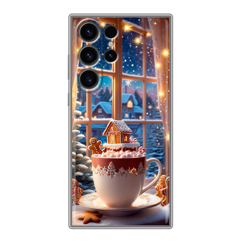 Силиконовый чехол на Samsung Galaxy S23 Ultra с принтом Новый год Силиконовый чехол на Samsung Galaxy S23 Ultra с принтом Новый год