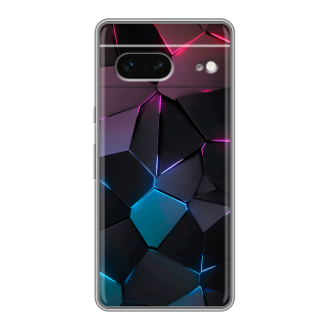 Силиконовый чехол на Google Pixel 7 с принтом Геометрия неона
