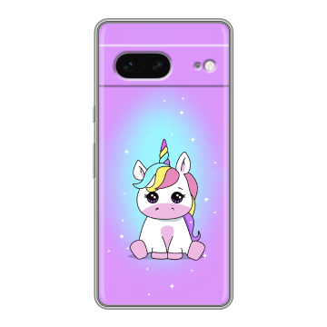 Силиконовый чехол на Google Pixel 7 с принтом Единорог