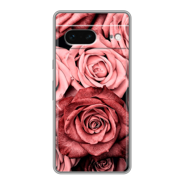 Силиконовый чехол на Google Pixel 7 с принтом Цветы розы
