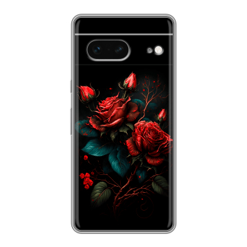 Силиконовый чехол на Google Pixel 7 с принтом Розы красные Силиконовый чехол на Google Pixel 7 с принтом Розы красные