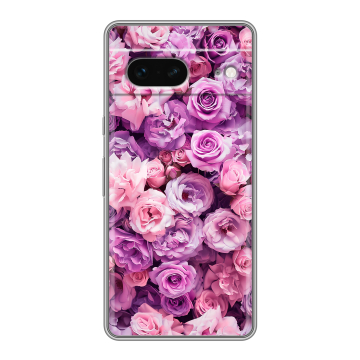 Силиконовый чехол на Google Pixel 7 с принтом лавандовые розы Силиконовый чехол на Google Pixel 7 с принтом лавандовые розы