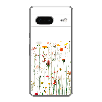 Силиконовый чехол на Google Pixel 7 с принтом цветы Силиконовый чехол на Google Pixel 7 с принтом цветы